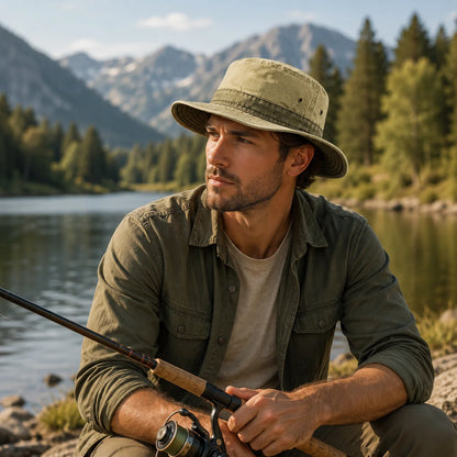 Herren Fischerhut aus Baumwolle | Bucket hat UPF50+ UV-Schutz