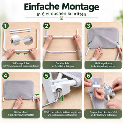 Katzenbett Fenster | Klappbare Fensterliege mit starken Saugnäpfen