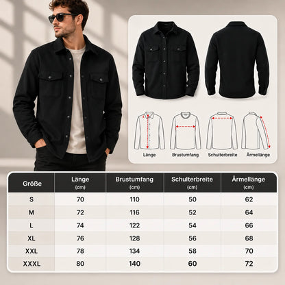 Herren Flanelljacke mit Fleece-Futter | Warme Winterjacke für Herren