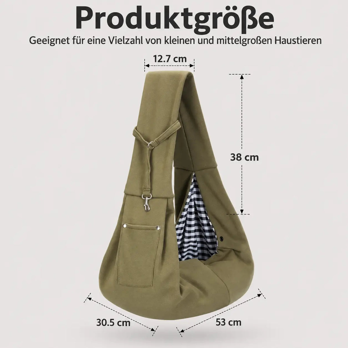 Wendbare Katzentragetasche Produktgröße