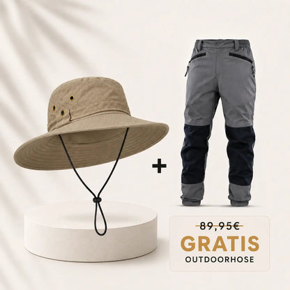 Sonnenhut mit breiter Krempe | Inklusive gratis Wathose