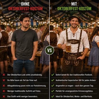Herren Oktoberfest Lederhosen | Trachten Outfit mit Hut