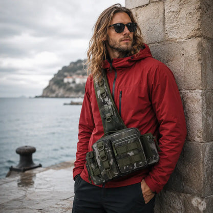 Angelrucksack Variantenbild Grünes Tarnmuster
