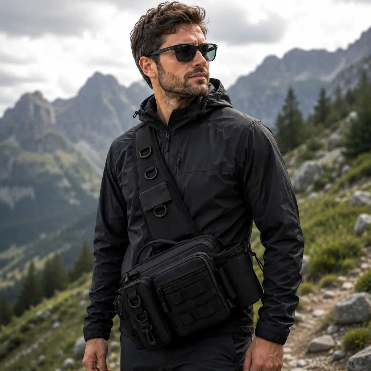 Angelrucksack Variantenbild Schwarz