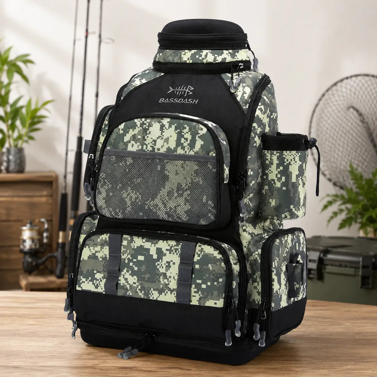 Angelrucksack Tarnung