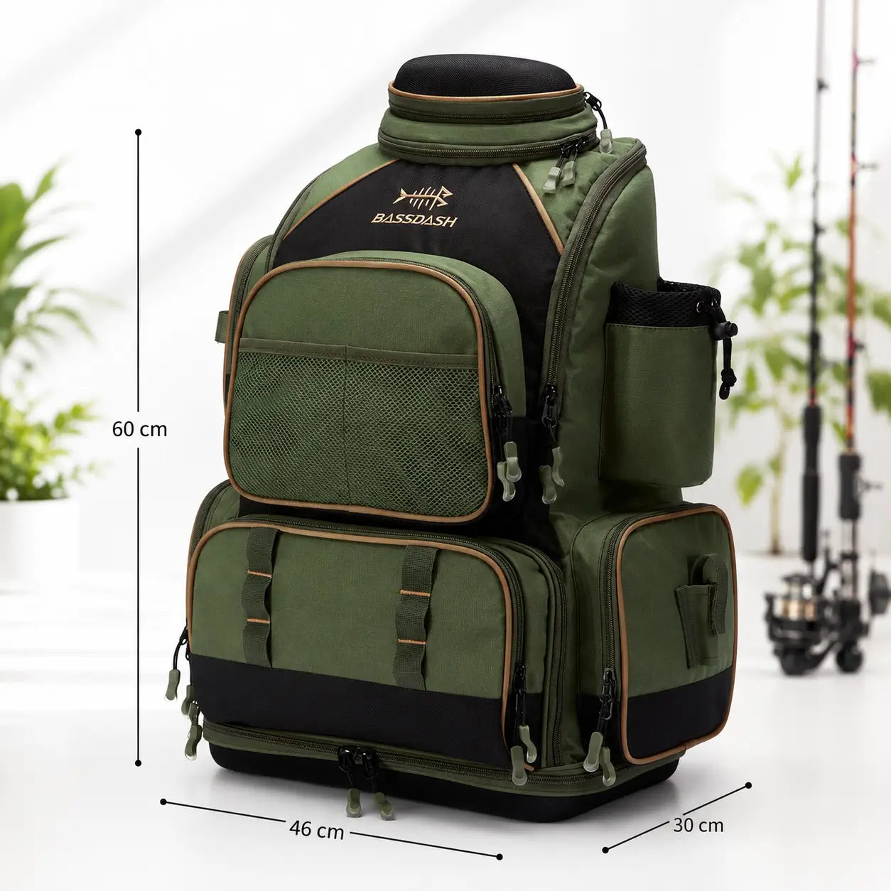 Angelrucksack  Größenübersicht 