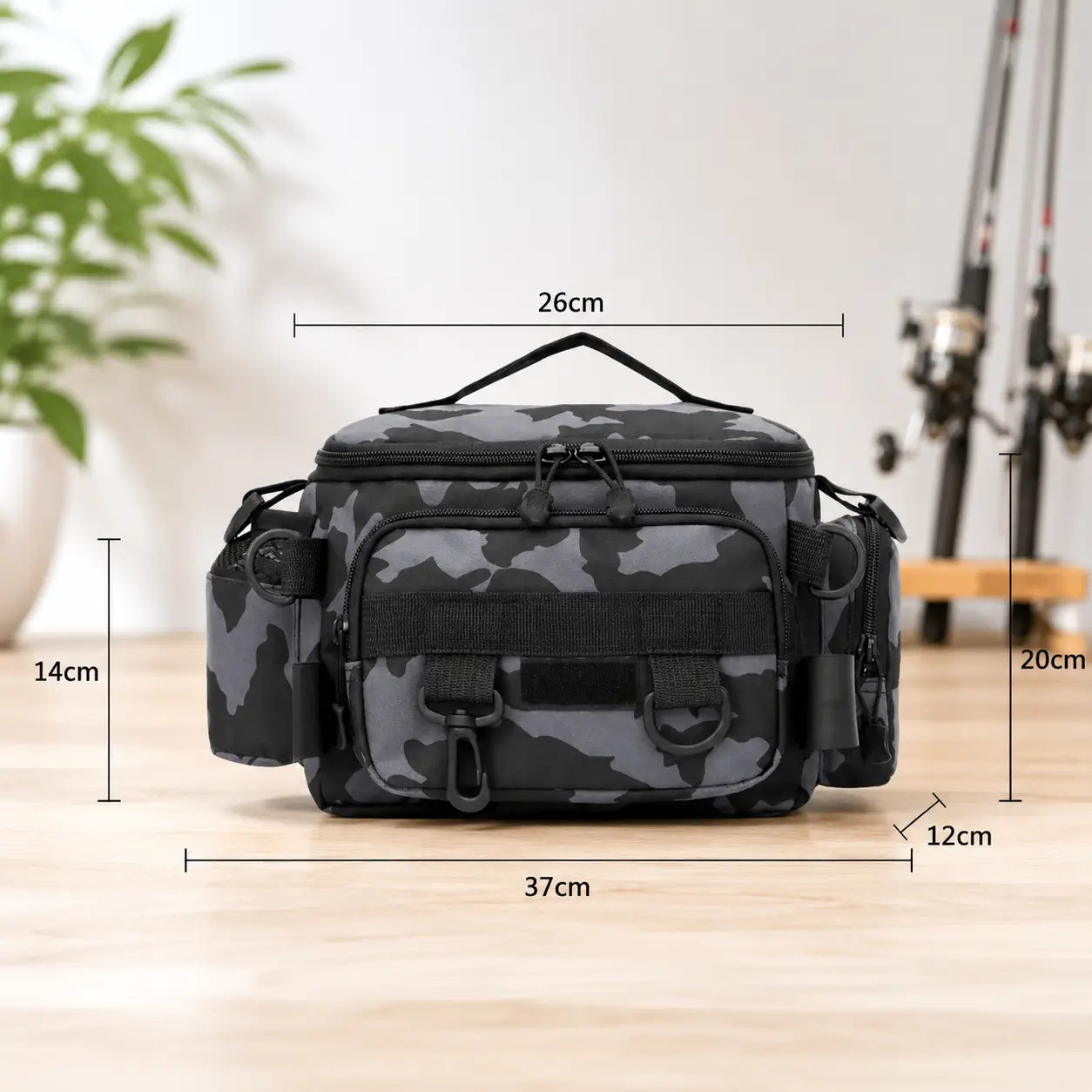 Angeltasche  Größenübersicht 