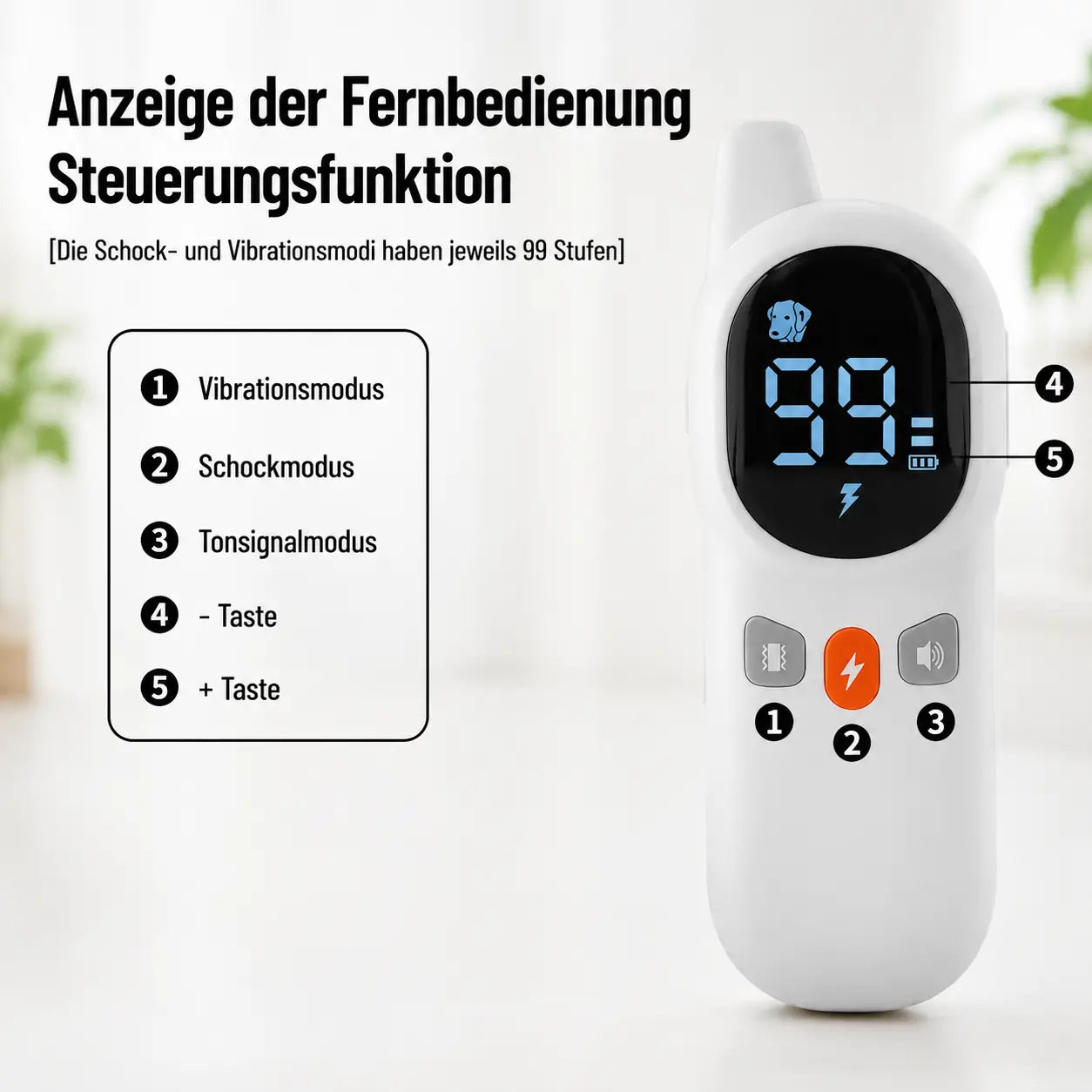 Antibellhalsband App-Funktionen