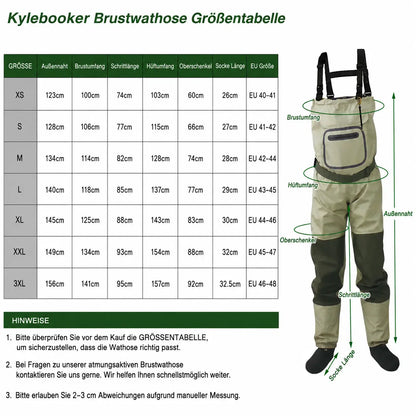 Wathose Größentabelle→ 