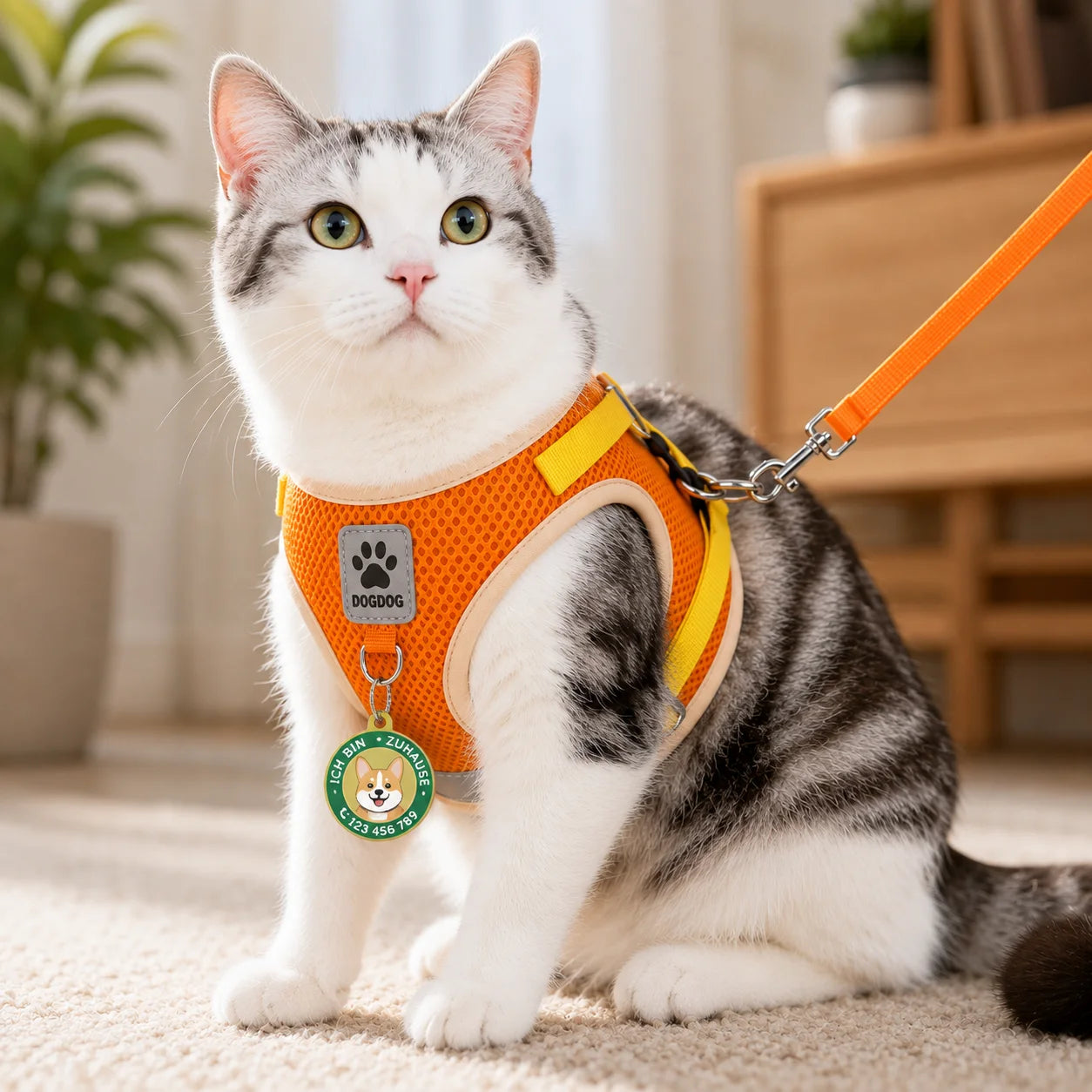 Ausbruchsicheres Katzengeschirr  variantbild Orange