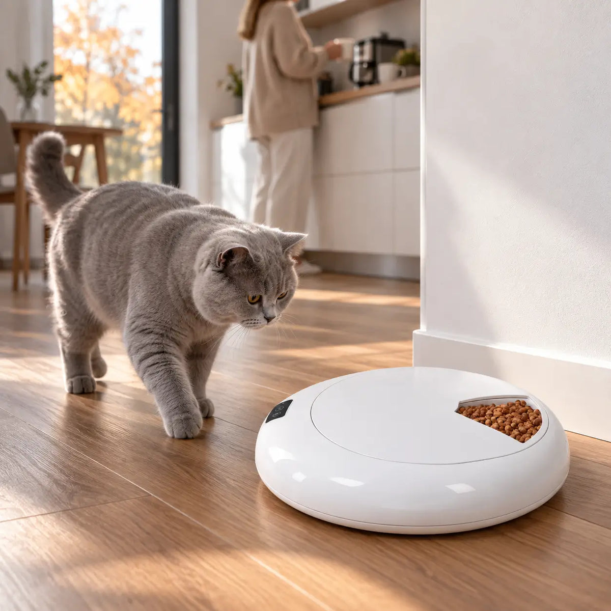 Automatischer Futterautomat Katze Lifestyle-Bild