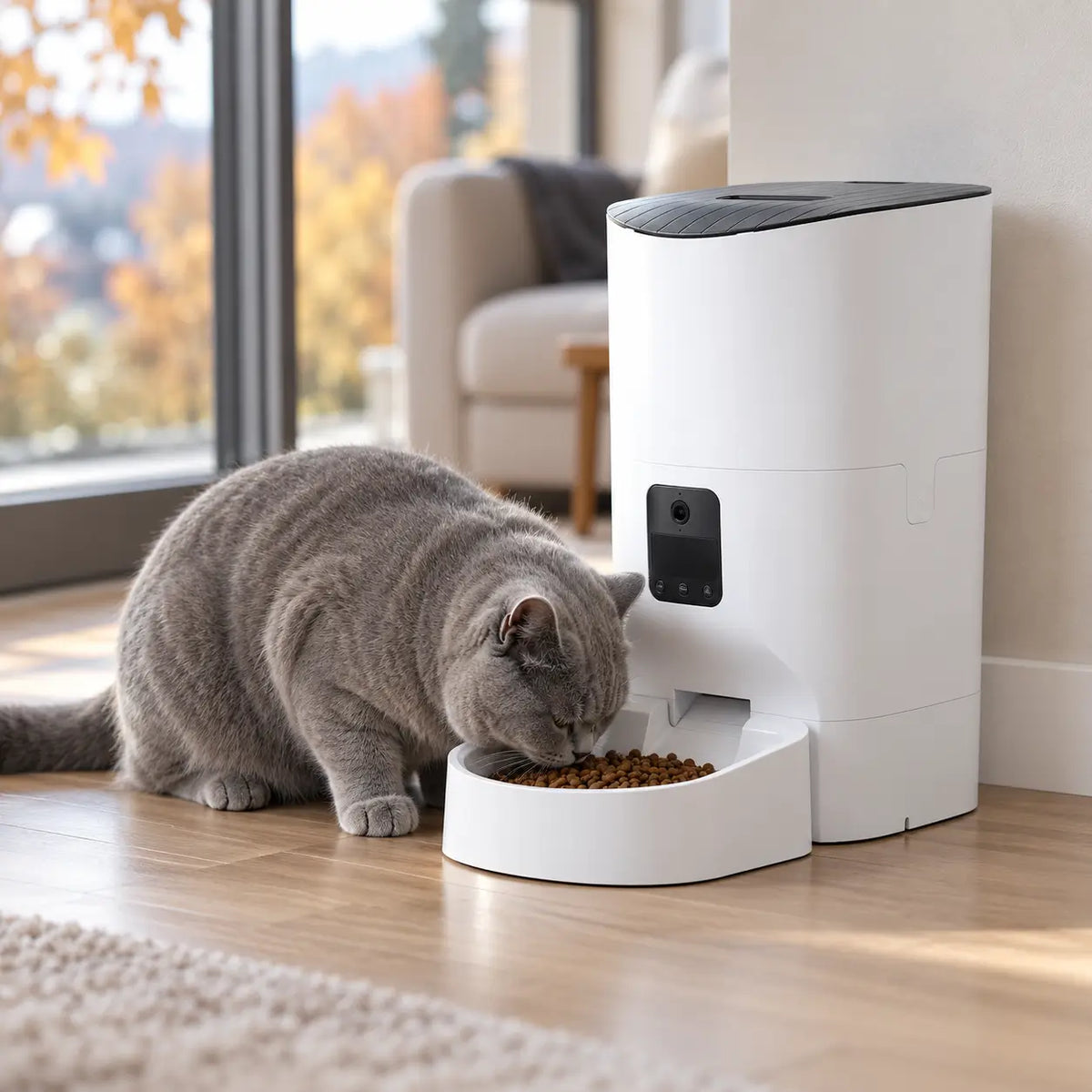 Automatischer Katzenfutterautomat mit Kamera Lifestyle-Bild 