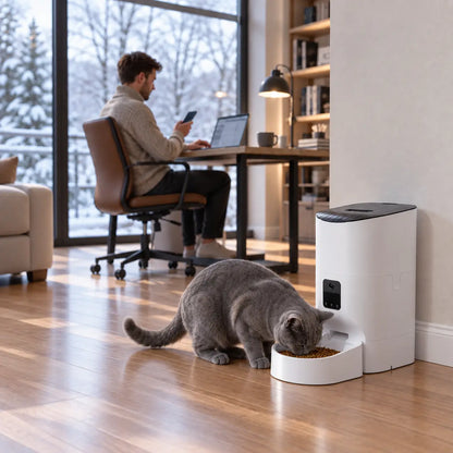 Automatischer Katzenfutterautomat mit Kamera Lifestyle-Bild 