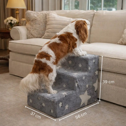 Dog stairs made of foam | Soft dog ramp with 3–4 steps