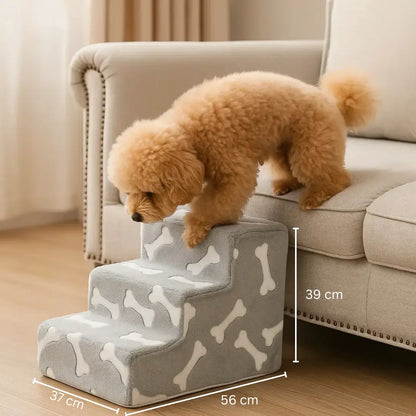 Dog stairs made of foam | Soft dog ramp with 3–4 steps
