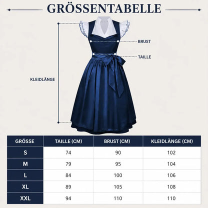 Blaues Dirndl Damen | Elegantes Trachtenkleid für Oktoberfest & Feste