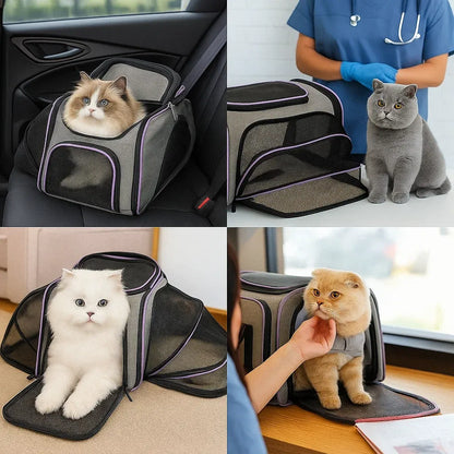 Katzentragetasche & Katzenhaus | Faltbare & Atmungsaktive Reisetasche