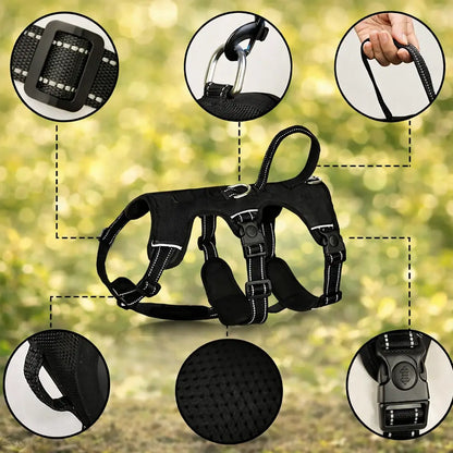 Escape-proof dog harness | Adjustable & padded safety harness