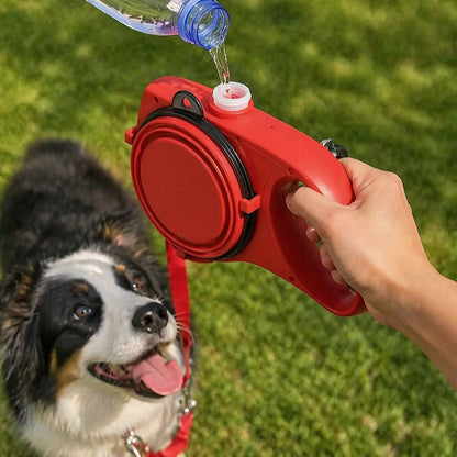 3-in-1 Dog Leash with Water Bottle & Waste Bag Dispenser