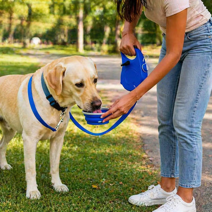 3-in-1 Dog Leash with Water Bottle & Waste Bag Dispenser