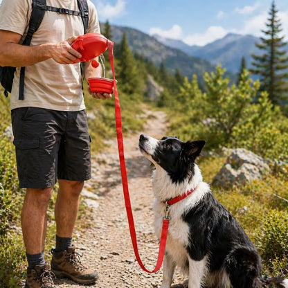 3-in-1 Dog Leash with Water Bottle & Waste Bag Dispenser