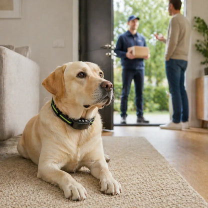 Collier anti-aboiement pour chiens sans électricité avec vibration