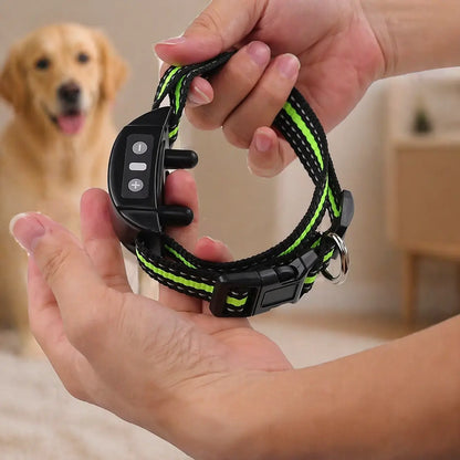 Collier anti-aboiement pour chiens sans électricité avec vibration