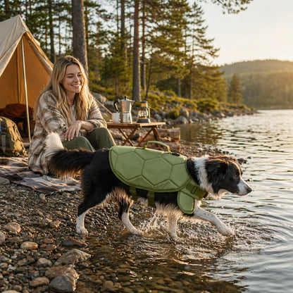 Dog Life Jacket | Swimming Aid with Buoyancy & Handle