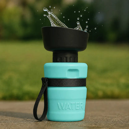 Foldable Dog Water Bottle with Drinking Bowl | Practical for On-the-Go