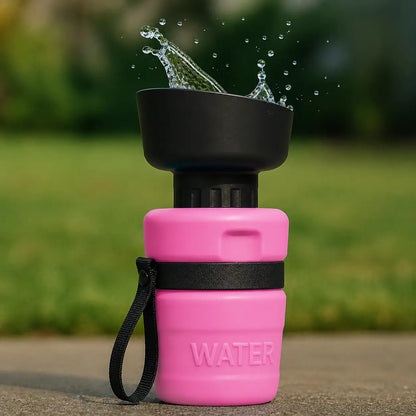 Foldable Dog Water Bottle with Drinking Bowl | Practical for On-the-Go
