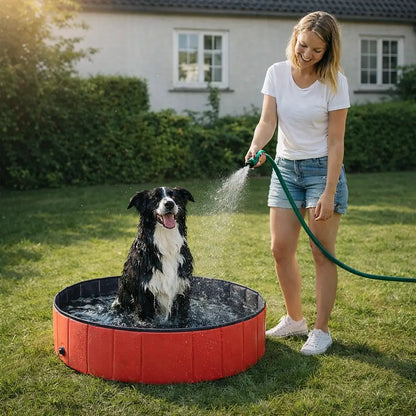 Piscine pliable en PVC pour chiens | Antidérapante & robuste