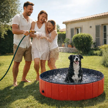 Piscine pliable en PVC pour chiens | Antidérapante & robuste