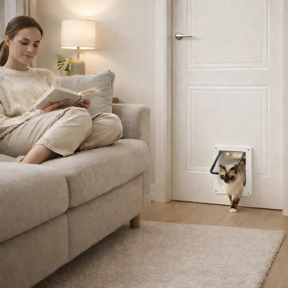 Cat flap with 4-way locking | Safe & Easy to Install