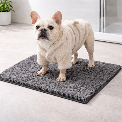 Dirt-catching mat for dogs Gray | Highly absorbent & quick-drying for home