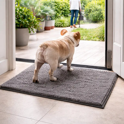 Dirt-catching mat for dogs Gray | Highly absorbent & quick-drying for home