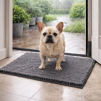 Dirt-catching mat for dogs Gray | Highly absorbent & quick-drying for home