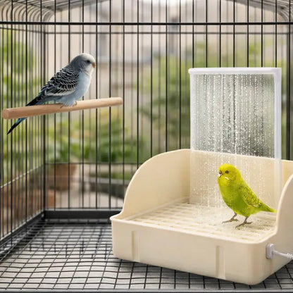 Abreuvoir pour oiseaux avec douche de pluie | Bain électrique pour oiseaux avec pompe