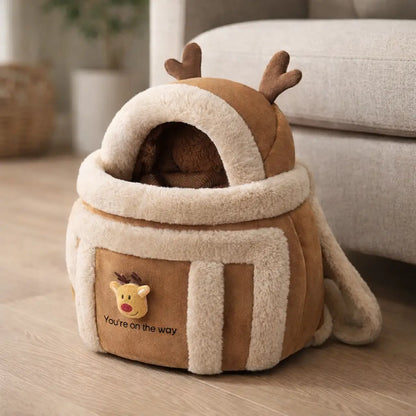Sac de transport en peluche pour chien | Sac chaud & sécurisé pour petits chiens