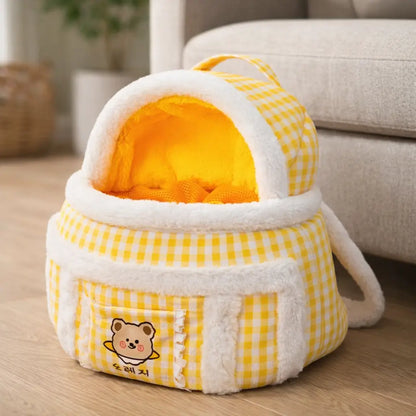 Sac de transport en peluche pour chien | Sac chaud & sécurisé pour petits chiens