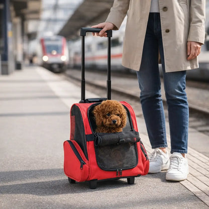 Cat Carrier Bag & Dog Carrier Bag | With Wheels & Foldable