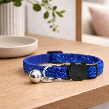 Cat collar with safety clasp & bell | Adjustable