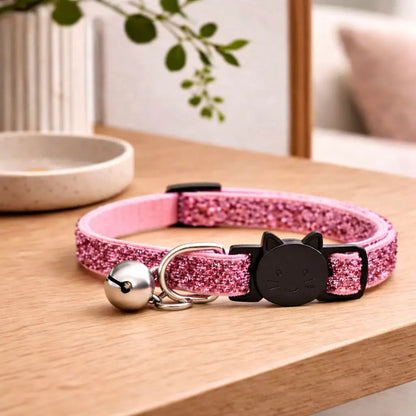 Cat collar with safety clasp & bell | Adjustable