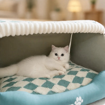 Katzenbett | Kuschelige Katzenhaus für Herbst & Winter