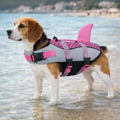 Schwimmweste Hund | Hai-Design mit Auftrieb