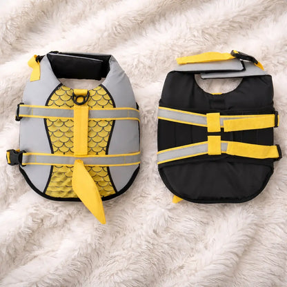 Schwimmweste Hund | Hai-Design mit Auftrieb