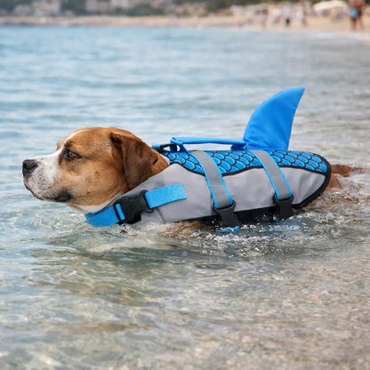 Schwimmweste Hund | Hai-Design mit Auftrieb