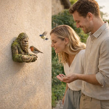 Tree figure bird feeder station made of resin | Wall mounting