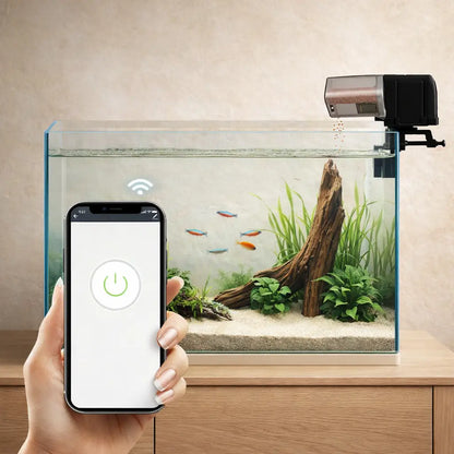 Distributeur de nourriture pour aquarium Wi-Fi | Contrôle par application & vocal