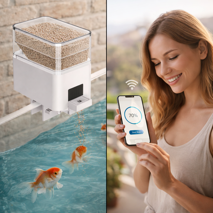 Distributeur de nourriture pour aquarium Wi-Fi 450ml | Contrôle par application