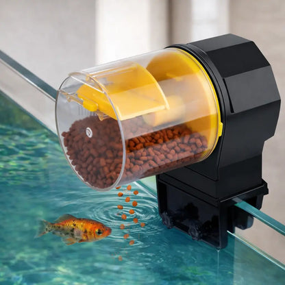 Distributeur de nourriture pour aquarium avec minuterie | Mode 12/24h